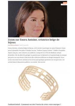Interview de Enora Antoine paru sur Fashion United France