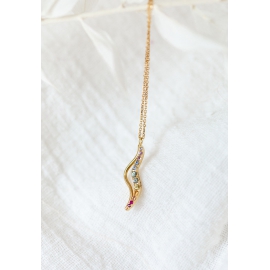 Gold and sapphires necklace