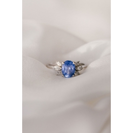 Libellulea ring - 18k gold & blue sapphire