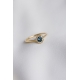 Lou ring - 18k recycled gold, blue sapphire & diamonds
