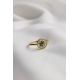 Millegrain ring - 18k recycled gold, sapphire & diamonds