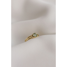 Bountiful ring green sapphire - 18k recycled gold